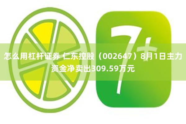 怎么用杠杆证券 仁东控股（002647）8月1日主力资金净卖出309.59万元